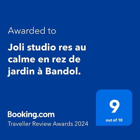 Joli Studio Res Au Calme En Rez De Jardin A Bandol. Exteriör bild