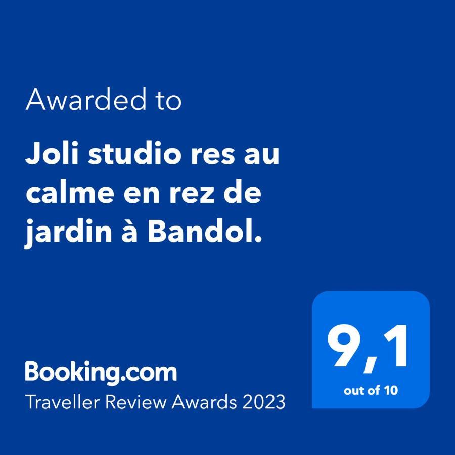 Joli Studio Res Au Calme En Rez De Jardin A Bandol. Exteriör bild