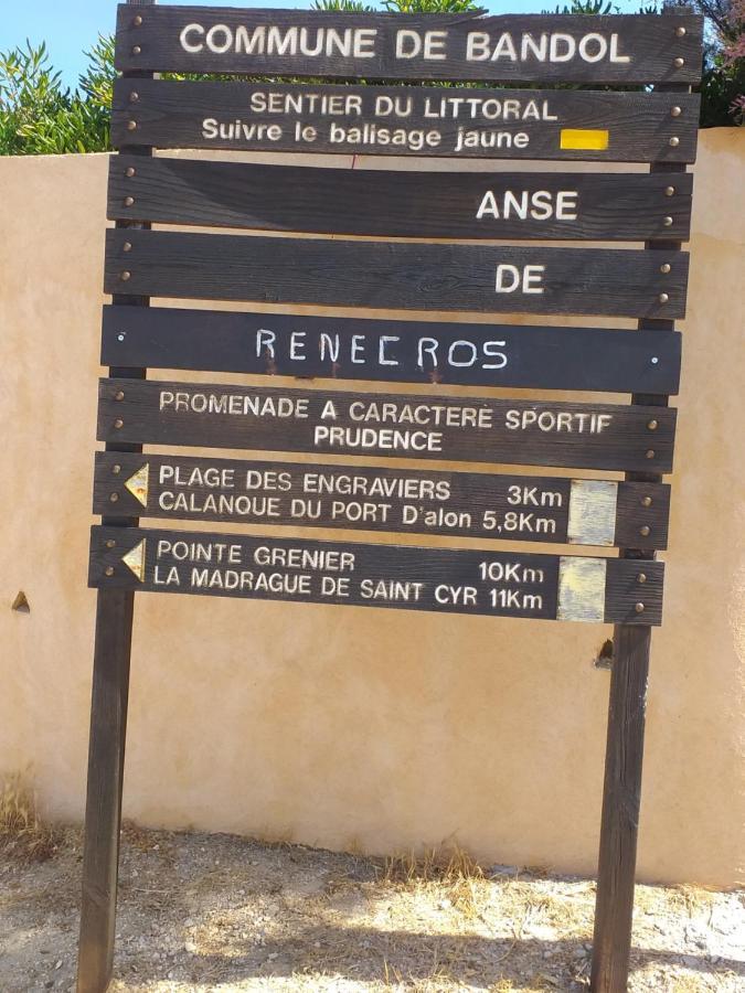 Joli Studio Res Au Calme En Rez De Jardin A Bandol. Exteriör bild